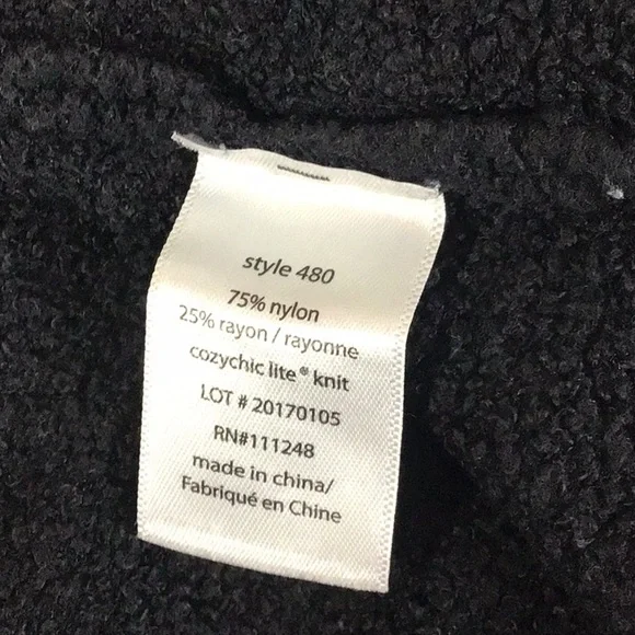 Barefoot Dreams CozyChic Lite Black Cardigan Size L/XL - Picture 6 of 6